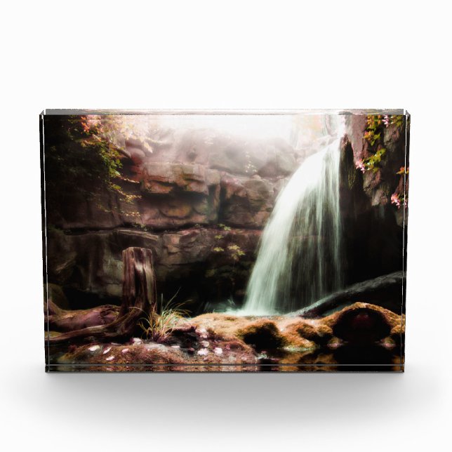 Wasserfall-Acrylblock Fotoblock (Vorderseite)