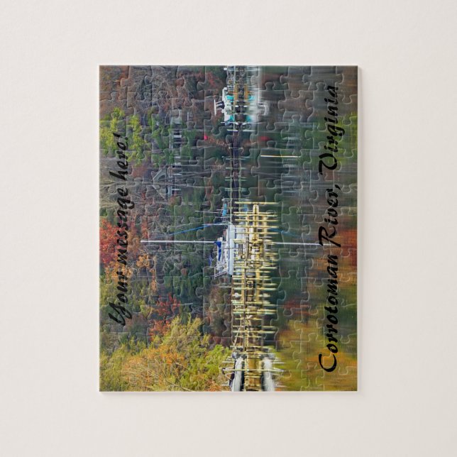 Wasserfall am Corrotoman River, Virginia Puzzle (Vertikal)