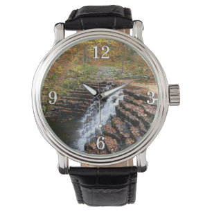 Wasserfall am Laurel Hill Staat Park II Armbanduhr