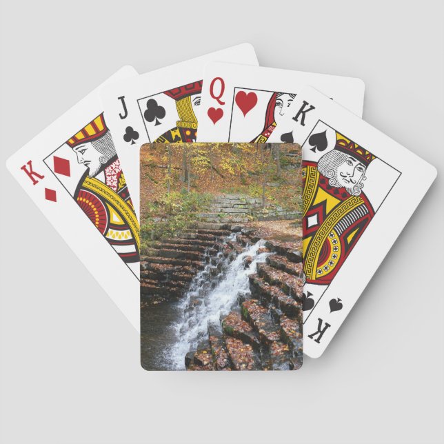 Wasserfall am Laurel Hill Staat Park II Spielkarten (Rückseite)