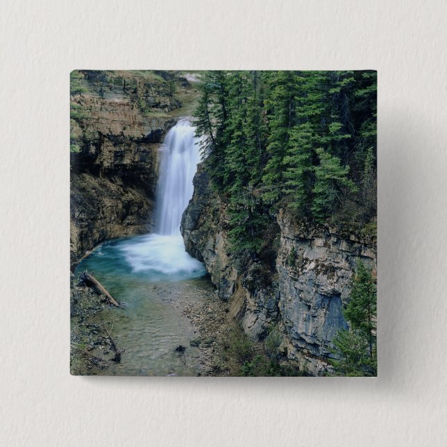 Wasserfall auf Falls Creek in Lewis und Clark Button (Vorderseite)