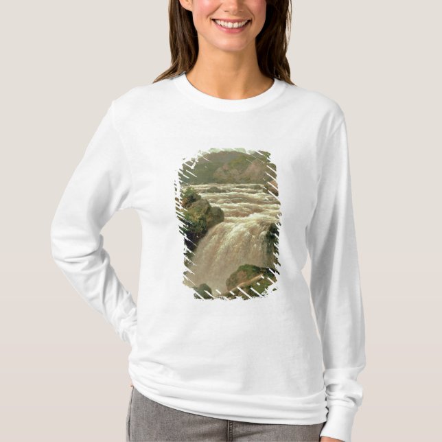 Wasserfall auf Fluss Neath, Südwales T-Shirt (Vorderseite)