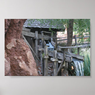Wasserfall bei Big Thunder Bergbahn Poster