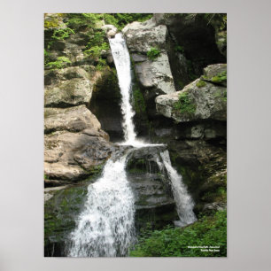 Wasserfall bei Kent Falls, Connecticut - Print Poster