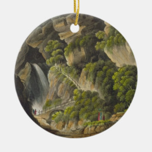 Wasserfall bei Shanklin, 'von der Insel des Keramikornament