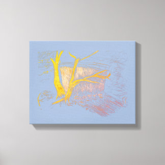 Wasserfall Blau/Grau Canvas Print Leinwanddruck