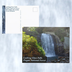 Wasserfall Blue Ridge Mountains Looking Glass Fall Postkarte