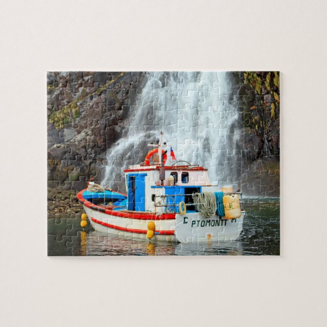 Wasserfall & Boot Puzzle (Horizontal)