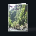 Wasserfall Brother Birthday Karte<br><div class="desc">Dieses landschaftliche Wasserfall-Bild macht Ihren Geburtstag besonders spannend und außergewöhnlich. Es ist zurück zur Naturszene wird die Fantasie einfangen und Ihre Botschaft erhellen.</div>