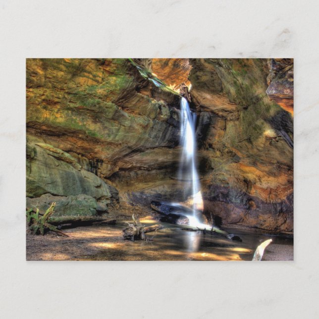 Wasserfall, Conkle's Hollow, Ohio Postkarte (Vorderseite)