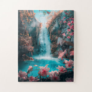 Wasserfall der Ätherischen Inseln im Frühjahr Puzzle