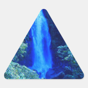 Wasserfall Dreieckiger Aufkleber