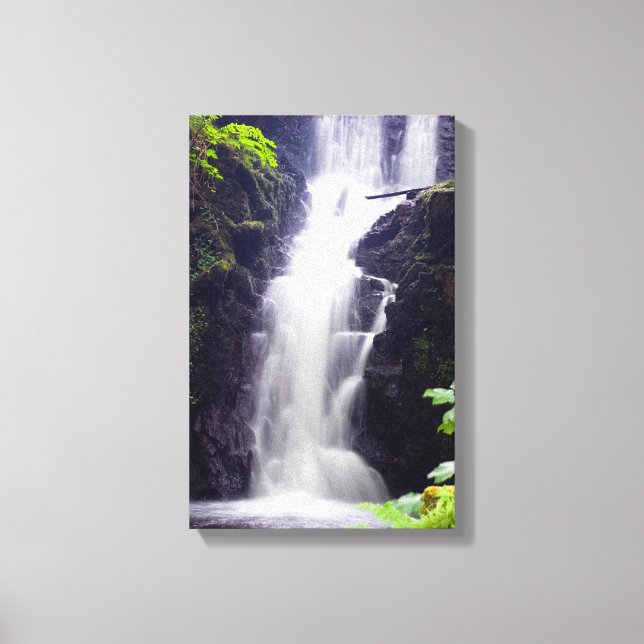 Wasserfall, Druck von Scotland Canvas Leinwanddruck (Vorderseite)