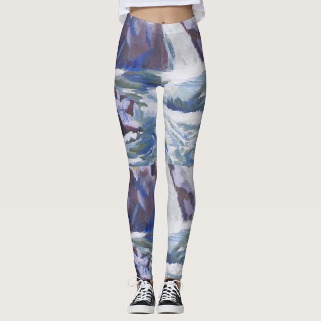 Wasserfall-Farbtanz Leggings (Vorderseite)