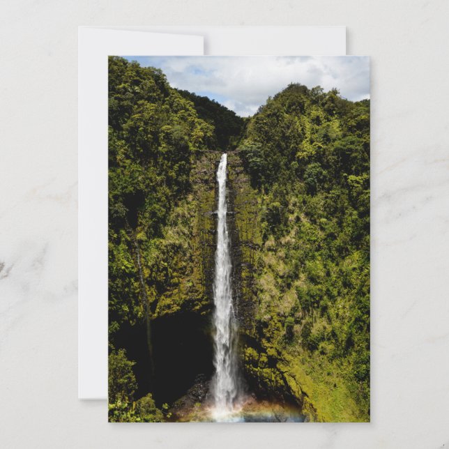 Wasserfall Feiertagskarte (Vorderseite)