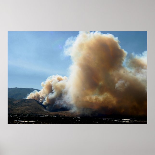 Wasserfall Fire, Carson City, Nevada 7/14/04 Poster (Vorne)