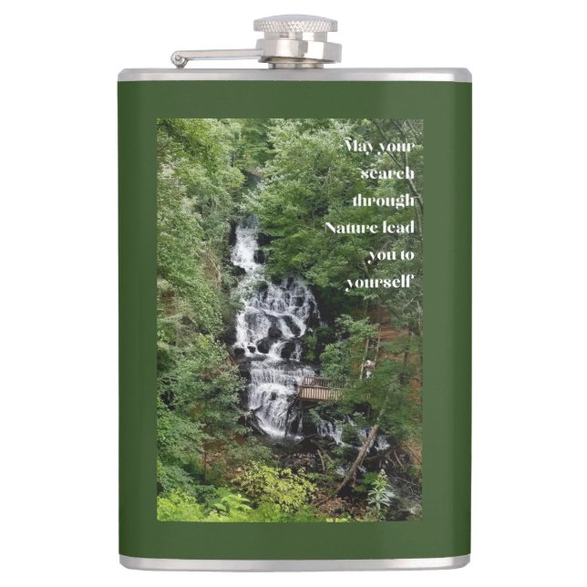 Wasserfall Flachmann (Vorderseite)