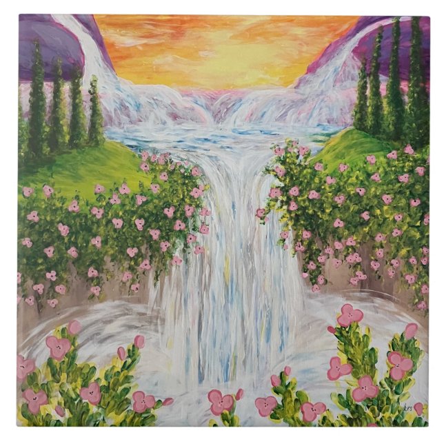 Wasserfall Fliese (Vorderseite)