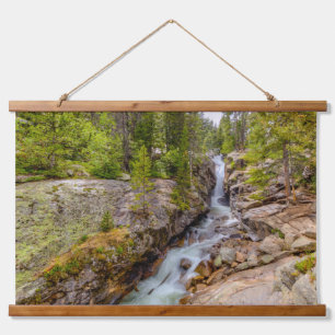 Wasserfall & Flusskaskade Wandteppich Mit Holzrahmen