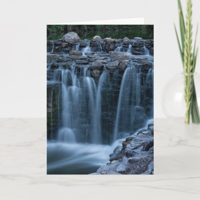 Wasserfall-Foto-Grußkarte Karte (Vorderseite)