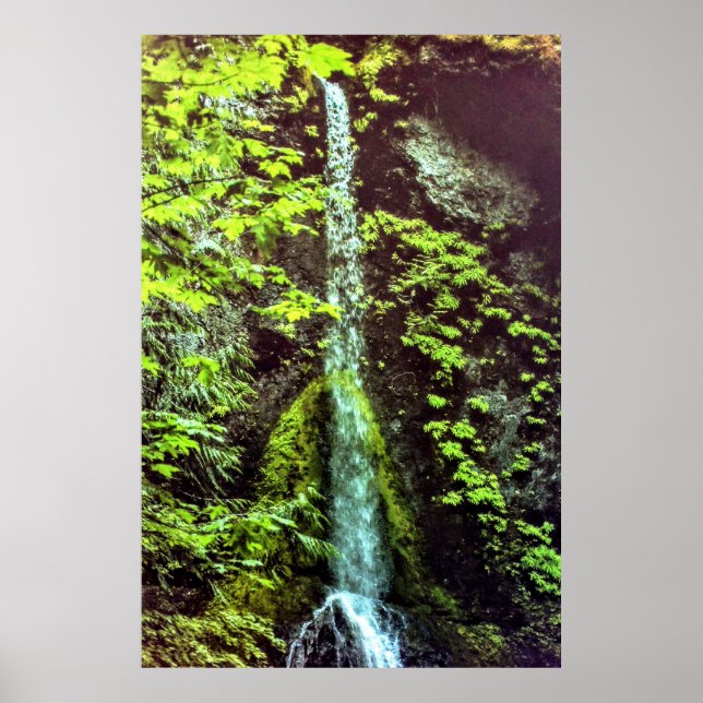 "Wasserfall" Foto Poster (Vorne)