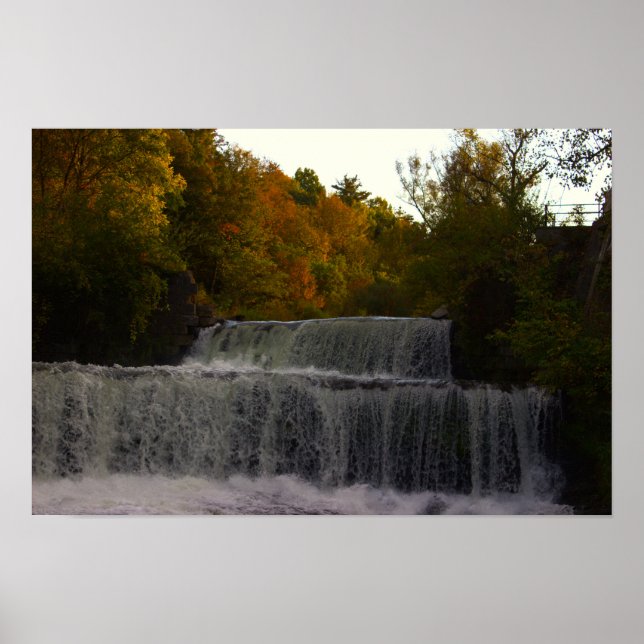 Wasserfall-Foto-Poster Poster (Vorne)