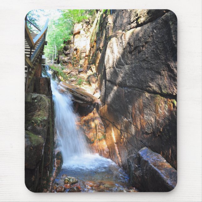 Wasserfall Franconia Kerben-Staats-Park NH Mousepad (Vorne)