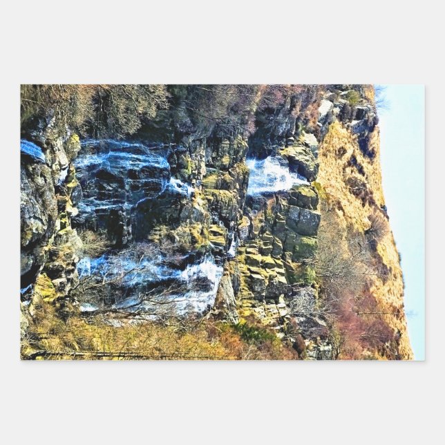 WASSERFALL GESCHENKPAPIER SET (Vorderseite)