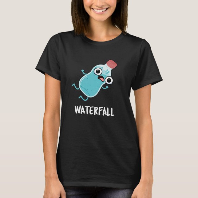 Wasserfall Gewitter Wasserpuppe Dunkel BG T-Shirt (Vorderseite)