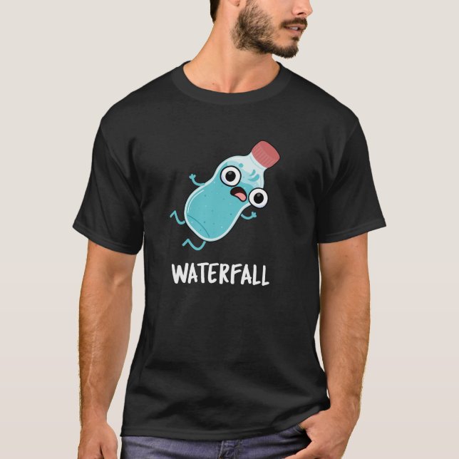 Wasserfall Gewitter Wasserpuppe Dunkel BG T-Shirt (Vorderseite)