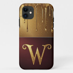 ✨ Wasserfall-Glitter-W-Monogramm-Tropf Luxus Case-Mate iPhone Hülle