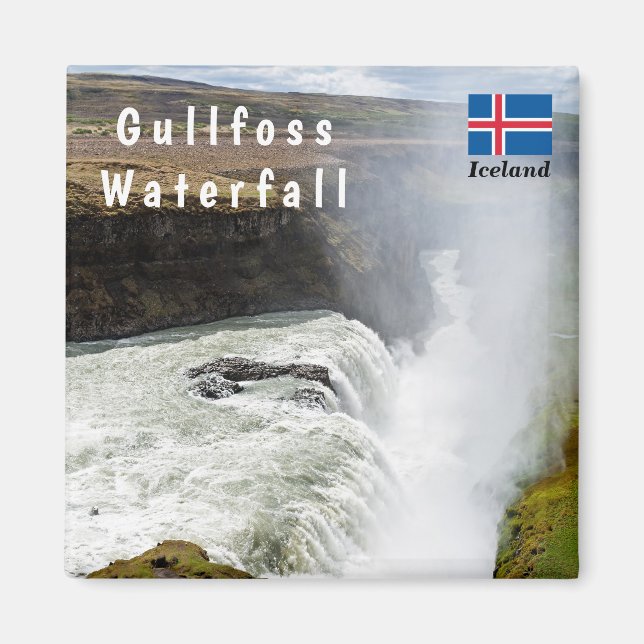 Wasserfall Gullfoss - Südwesten Islands Magnet (Vorne)