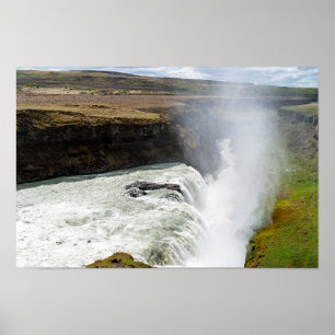Wasserfall Gullfoss - Südwesten Islands Poster