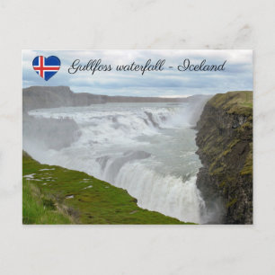 Wasserfall Gullfoss - Südwesten Islands Postkarte