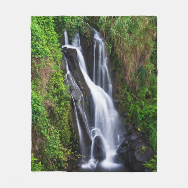 Wasserfall, Hamakua-Küste, Hawaii Fleecedecke (Vorderseite)