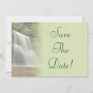 Wasserfall-Hochzeit Save The Date Einladung