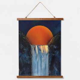 Wasserfall-Holztapete mit Wasserfall-Motiv Wandteppich Mit Holzrahmen
