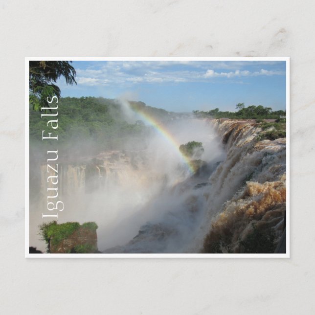 Wasserfall-Iguazu Postkarte (Vorderseite)