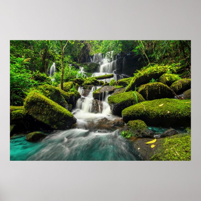 Wasserfall im Dschungel | Phu Tub Berk Mountain Poster (Vorne)