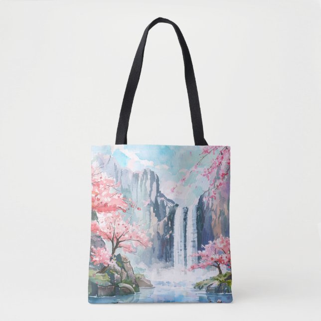 Wasserfall im Frühling (Vorderseite)