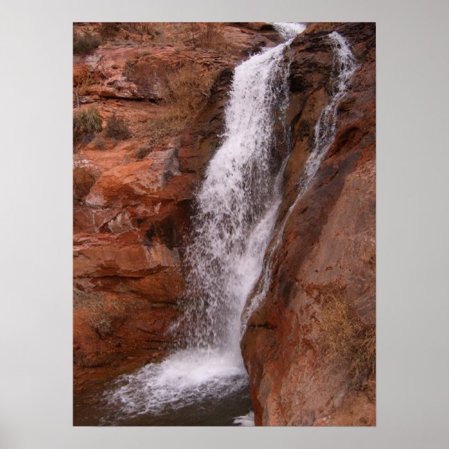 Wasserfall im Gebiet von Moab Poster (Vorne)