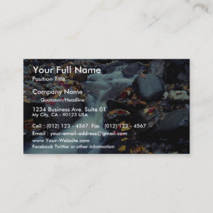 Wasserfall im Herbst, nahe Capelton, Estrie, Visitenkarte