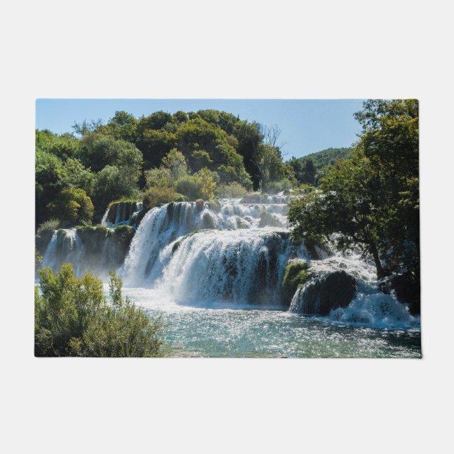 Wasserfall im Krka Nationalpark - Dalmatien, Kroat Fußmatte (Vorderseite)
