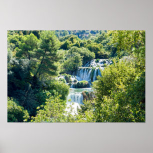 Wasserfall im Krka Nationalpark - Dalmatien, Kroat Poster