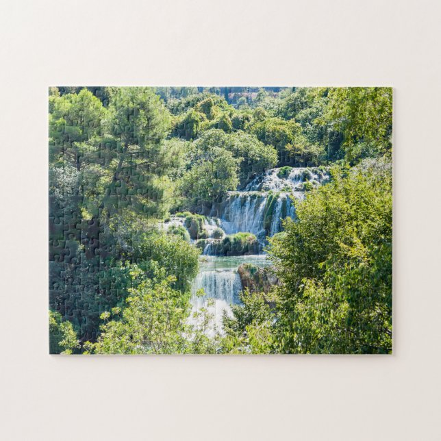 Wasserfall im Krka Nationalpark - Dalmatien, Kroat Puzzle (Horizontal)
