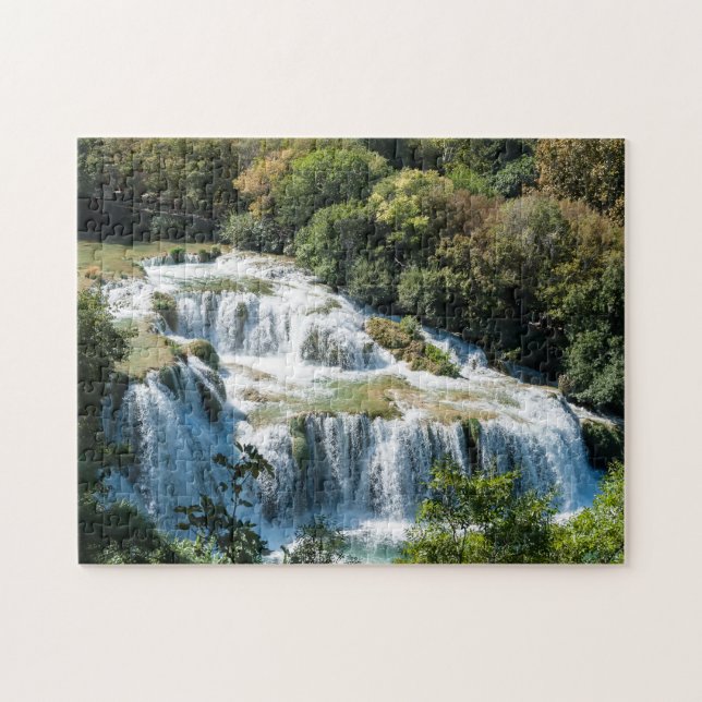 Wasserfall im Krka Nationalpark - Dalmatien, Kroat Puzzle (Horizontal)