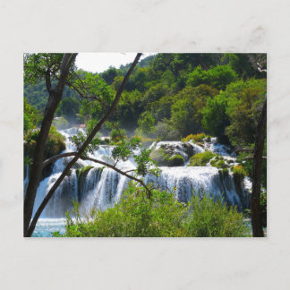 Wasserfall im Krka Nationalpark - Kroatien - Postk Postkarte