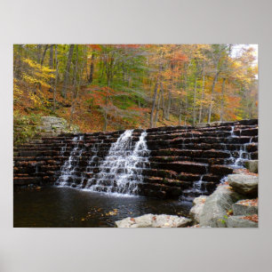 Wasserfall im Laurel Hill Staat Park I Poster
