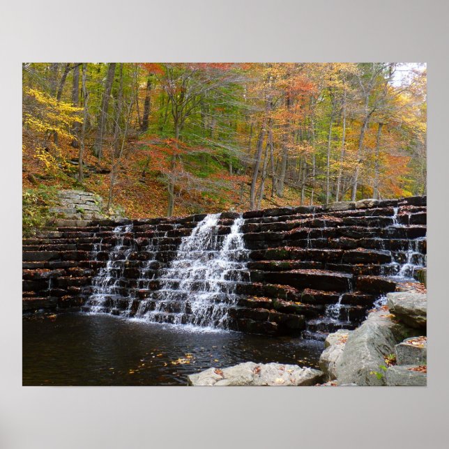 Wasserfall im Laurel Hill Staat Park I Poster (Vorne)