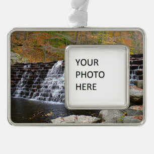 Wasserfall im Laurel Hill Staat Park I Rahmen-Ornament Silber